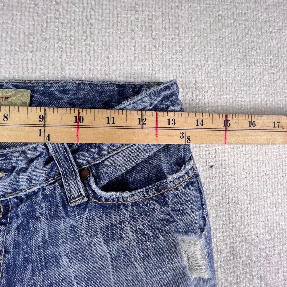 BKE Starlite Low Rise Bootcut Distressed‎ Jeans Medium Wash Blue Mens 30x31.5 - Picture 5 of 11